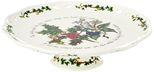 The Holly & Ivy durchbrochen Kuchenplatte mit Fuß, Mehrfarbig, 26 cm von Portmeirion