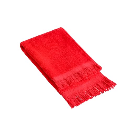The Holy South - Fransen-Handtuch, wendbar, Größe 27,9 x 45,7 cm, Frottee-Baumwolle, Waschlappen-Set für Gesicht und Badezimmer (Rot, 12) von The Holy South