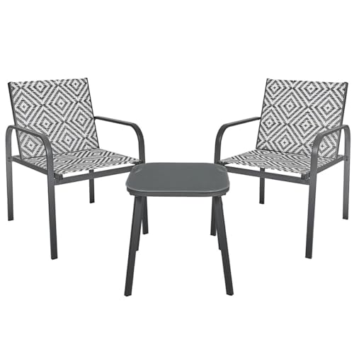 The Home Deco Factory Gartenmöbel, Aluminium und Texaline, 2-Sitzer, Mexiko – Grau von The Home Deco Factory