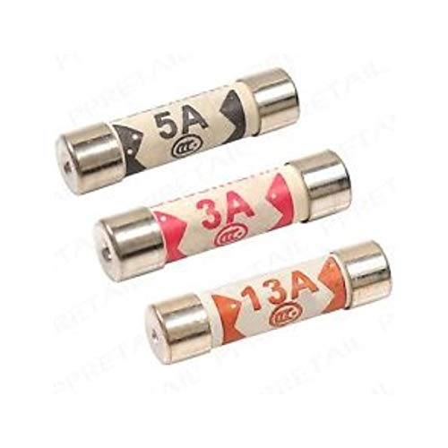The Home Fusion Company Gemischt Haushalt Stecker Domestic Patrone Sicherung Set - 3A 5A 13A Ampere - 8-pack von The Home Fusion Company