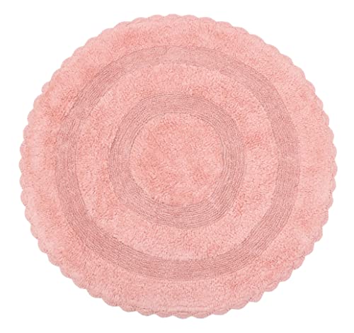 Häkel-Badteppich aus Baumwolle,Teppich für Spa, Schminktisch-Dusche, Küche und Wohnzimmer,wasserabsorbierende Bettwäsche,warme und weiche Teppiche,Badezimmerzubehör,Blush Pink,The Home Talk Store von The Home Talk