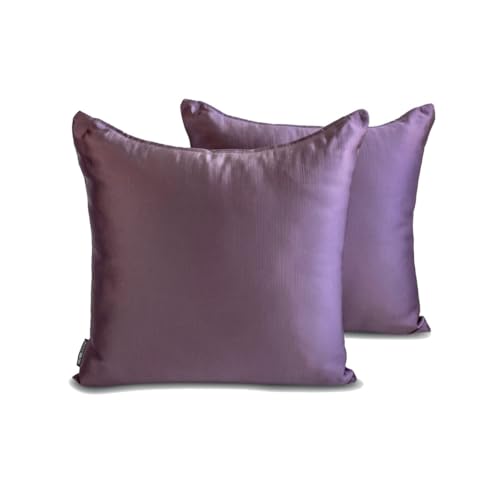 The HomeCentric Luxus Lila Kissen Überzüge 2 Stück 50 x 50 cm Satin Kissen Solide, Kissenhülle mit, Solide Kissen, Modern Kissen Überzüge - Lilac Slub Satin The HomeCentric Luxus Lila Kissen Überzüge 2 Stück 50 x 50 cm Satin Kissen Solide, Kissenhülle mit, Solide Kissen, Modern Kissen Überzüge - Lilac Slub Satin von The HomeCentric