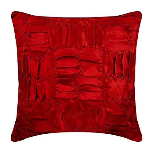 The HomeCentric Rot Kissenbezuge 2 Stück, 45x45 cm, Satin Kissenbezug,e Dekokissenbezug rot - Dreamy Ruby Red von The HomeCentric