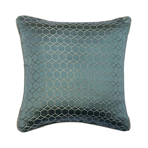 The HomeCentric dekorativ Blau Kissen Sofa, Jacquard Kissen Überzüge, Kissenhülle mit Geometrisch, Geometrisch Kissen Überzüge, Modern Kissen Sofa - Geometric Sea von The HomeCentric