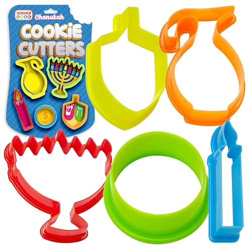 Chanukkah-Ausstechformen, Kunststoff, Chanukah-Ausstechformen, 5-teiliges Set The Kosher Cook von The Kosher Cook