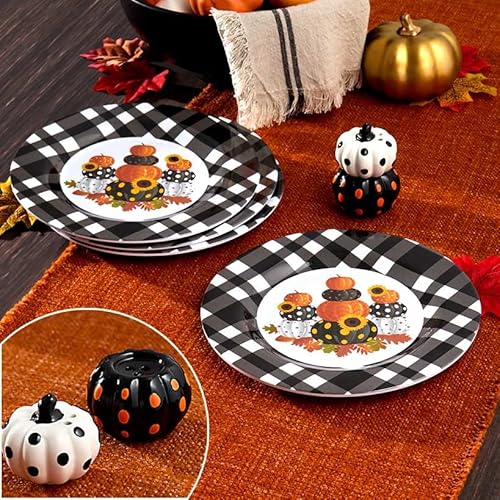 Plaid Pumpkin Dinner Collection – Set mit 4 Salattellern Plaid Pumpkin Dinner Collection – Set mit 4 Salattellern von The Lakeside Collection