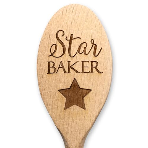 Star Baker Holzlöffel, graviert, Muttertagsgeschenke, Geburtstag, Weihnachten, Vater, Oma von The Laser Engraving Company