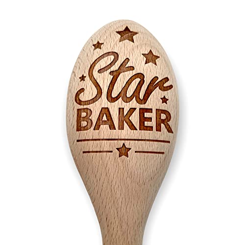 Star Baker Bake Off inspirierte Neuheit Holzlöffel Backtrophäe Geschenk von The Laser Factory