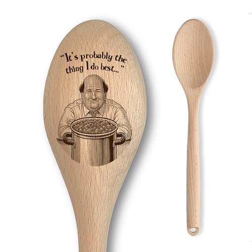 The Office Kevin Malone inspirierter Holzlöffel - Kevins Chili Inschrift - Lustiges Kochen Backen Geschenk für Männer & Frauen - Inoffizieller Fanartikel (Kevin's Chilli) von The Laser Factory