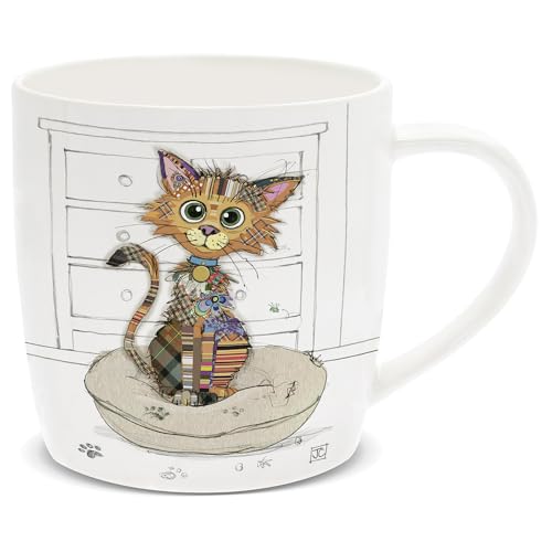 Lesser & Pavey Kaffeetasse im britischen Design, Keramik-Kaffeetassen für Zuhause oder Arbeit, große Tassen für heiße Getränke, Tee- und Kaffeetassen – Kimba Kitten von The Leonardo Collection