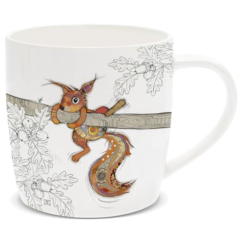 Lesser & Pavey Kaffeetasse im britischen Design, Keramik-Kaffeetassen für Zuhause oder Arbeit, große Tassen für heiße Getränke, Sammy Squirrel Tee- und Kaffeetassen – Bug Art von The Leonardo Collection