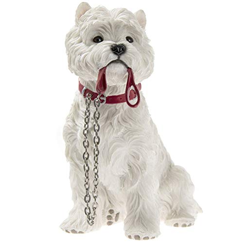 Dog Studies - Walkies Range West Highland Terrier Figur mit Leine sitzend von LEONARDO