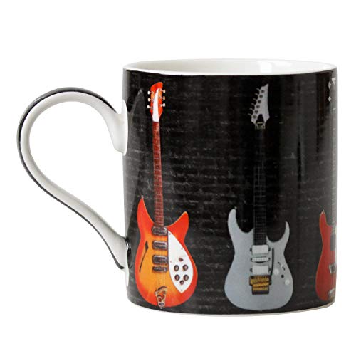 The Leonardo Collection Tasse aus feinem Porzellan mit Gitarren, Rock'n'Roll-Musik, in Geschenkbox von The Leonardo Collection