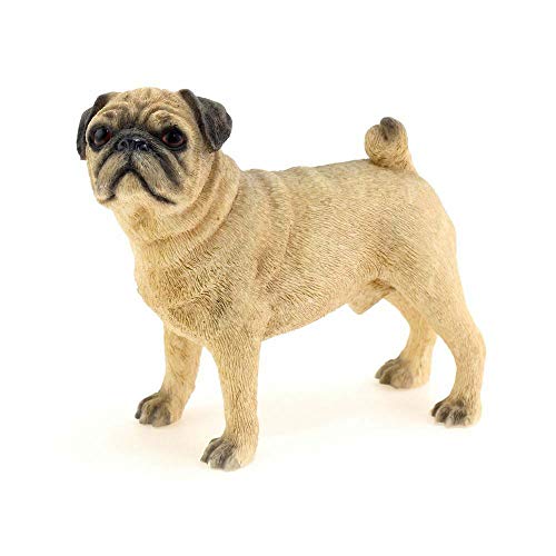 Leonardo Collection Mops Fawn Ornament Hund, Stein, Tan von The Leonardo Collection