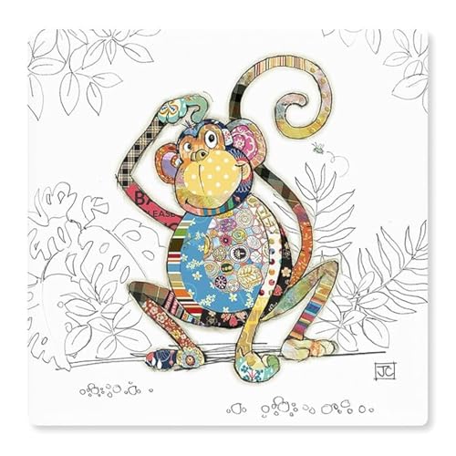 Lesser & Pavey Bug Art Design Getränkeuntersetzer Eco Kork Tee Kaffee Heißgetränke witziges Design Monty Monkey von The Leonardo Collection