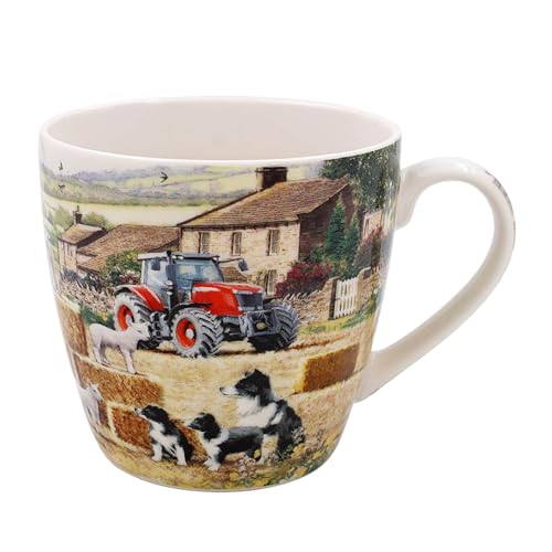 Lesser & Pavey Collie & Sheep Frühstückstasse | Keramik-Kaffeetassen für Zuhause oder Arbeit | Premium-Design-Tassen für alle Anlässe | Schöne Tassen für Tee, Kaffee & Heißgetränke – Macneil Studios von The Leonardo Collection