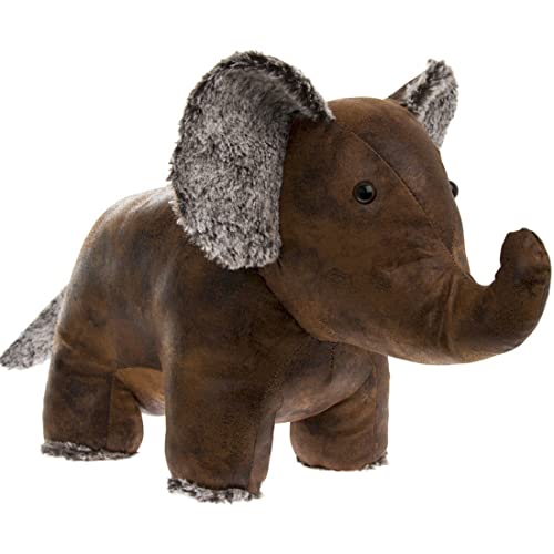 Lesser & Pavey Faux Leather Distressed Vintage Elephant Door Stop von The Leonardo Collection