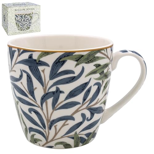 Lesser & Pavey Kaffeetasse aus Weidenzweig, Keramikbecher für Zuhause oder Arbeit, große Tassen für heiße Getränke, Frühstückstee- und Kaffeetassen – William Morris von The Leonardo Collection