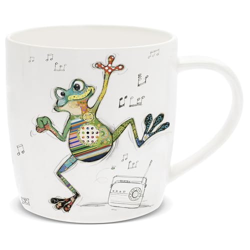 Lesser & Pavey Kaffeetasse im britischen Design, Keramik-Kaffeetassen für Zuhause oder Arbeit, große Tassen für heiße Getränke, Freddy Frog Tee- und Kaffeetassen – Bug Art von The Leonardo Collection