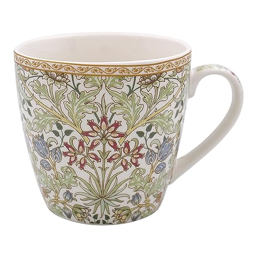 Lesser & Pavey Kaffeetasse im britischen Design, Keramik-Kaffeetassen für Zuhause oder Arbeit, große Tassen für heiße Getränke, Tee- und Kaffeetassen (Hyazinthen-Frühstückstasse) von The Leonardo Collection