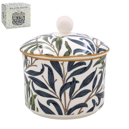 Lesser & Pavey Zuckerdose aus Weidenzweig, mit Deckel, Keramik-Zuckerdose mit modernen Designs, Zuckerdosen mit Deckel, perfekt für jede Küche, William Morris Lesser & Pavey Zuckerdose aus Weidenzweig, mit Deckel, Keramik-Zuckerdose mit modernen Designs, Zuckerdosen mit Deckel, perfekt für jede Küche, William Morris von The Leonardo Collection