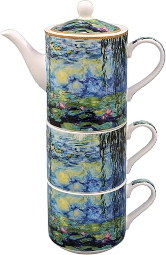 The Leonardo Collection Claude Monet Wasserlilien Tee für Zwei | Keramik-Teekanne und Tasse Set | Schönes Geschenk für Zuhause und Büro | Stilvoll bedruckte Teekanne The Leonardo Collection Claude Monet Wasserlilien Tee für Zwei | Keramik-Teekanne und Tasse Set | Schönes Geschenk für Zuhause und Büro | Stilvoll bedruckte Teekanne von The Leonardo Collection