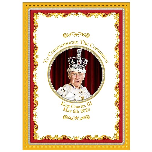The Leonardo Collection LP18251 Geschirrtuch mit Aufschrift His Majesty King Charles III, Krönung, Geschenk, Mehrfarbig von The Leonardo Collection