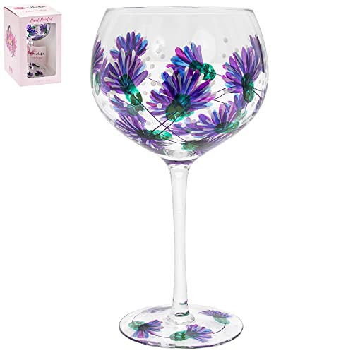 The Leonardo Collection Handbemaltes Gin-Glas mit schottischer Distel, von Lynsey Johnstone, mit Geschenk-Box, mehrfarbig, JNS_470607 von The Leonardo Collection