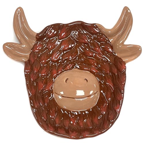 The Leonardo Collection Highland Cow Löffelablage | Keramik-Löffelhalter mit rustikalem Hochlandkuh-Design | dekoratives Küchenzubehör | ideal zum Kochen, Rühren oder Hinzufügen von Charme auf Ihrer von The Leonardo Collection