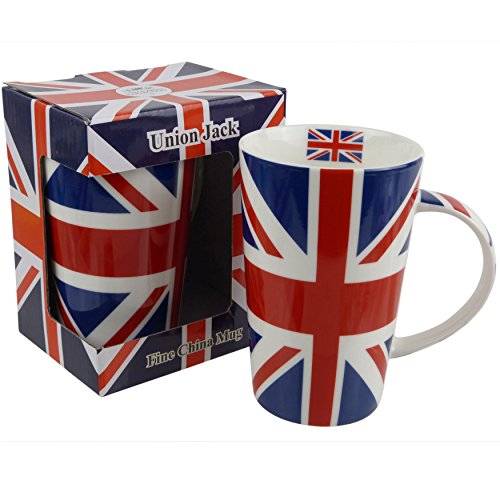 The Leonardo Collection Hoch Union Jack Latte China Tasse Rot Weiß Blau Flagge UK von The Leonardo Collection