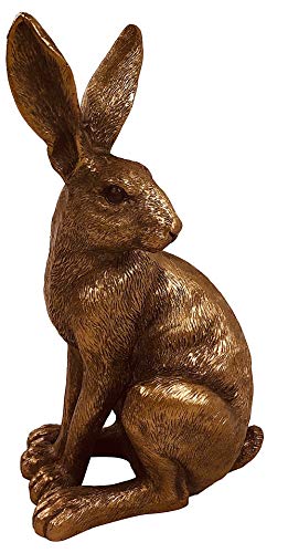 The Leonardo Collection Kunstharz Reflections sitzender Hase, Bronzefarben, 8 x 5 x 15 cm von The Leonardo Collection