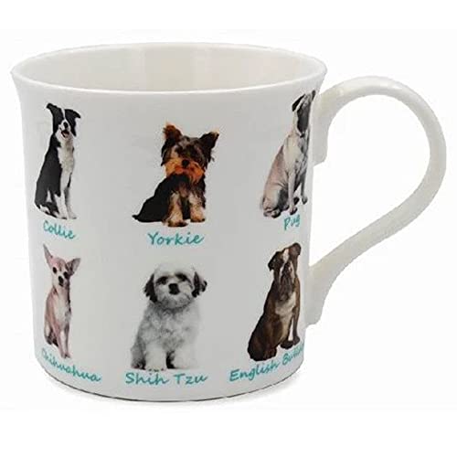 The Leonardo Collection LP92874 Keramiktasse | Hunde | 1 Stück - 12x8x9 cm Zubehör, weiß von The Leonardo Collection