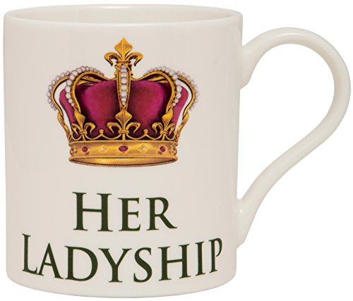 The Leonardo Collection Tasse aus feinem Porzellan, Aufschrift Her Ladyship, Weiß von The Leonardo Collection