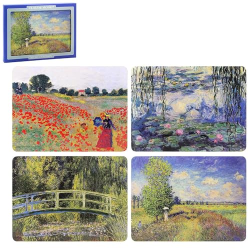 The Leonardo Collection Tischsets, 4er-Set, rutschfest, waschbar, für Esszimmer, entworfen von Claude Monet, 4 Bedruckte Designer-Platzsets The Leonardo Collection Tischsets, 4er-Set, rutschfest, waschbar, für Esszimmer, entworfen von Claude Monet, 4 Bedruckte Designer-Platzsets von The Leonardo Collection