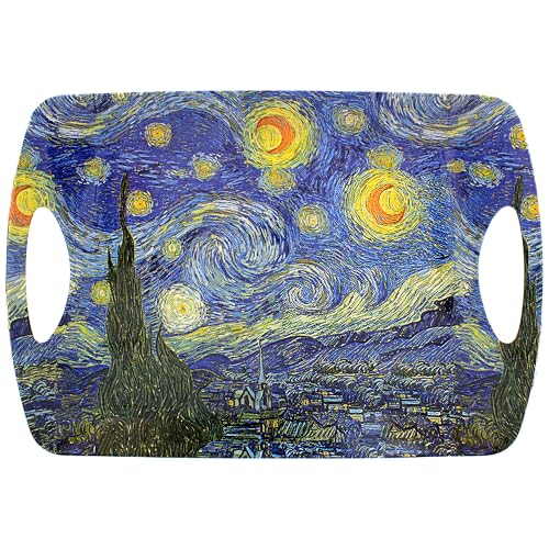 The Leonardo Collection Van Gogh Tablett, groß, für mehrere Anwendungen im Haus, entworfen von Vincent Van Gogh, Tabletts zum Servieren von Speisen oder Getränken, groß von The Leonardo Collection