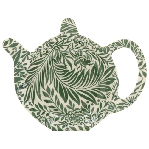 The Leonardo Collection William Morris Larkspur Teebeutelablage für Küche und Zuhause, Britisches Design, langlebig, Teebeutelschale für gebrauchte Teebeutel, Teebeutelform mit modernem Design von The Leonardo Collection