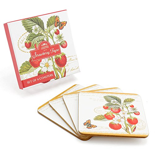 The Leonardo Collection lp92932 Erdbeere Untersetzer Set von 4, weiß von The Leonardo Collection