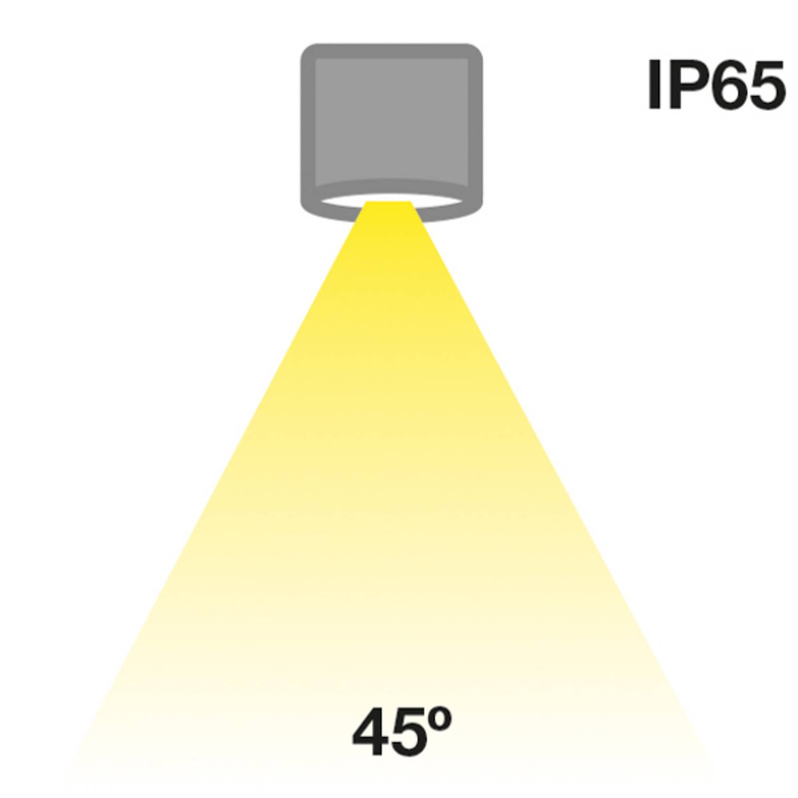 SLC MiniOne Fixed LED-Downlight IP65 schwarz 930 von The Light Group