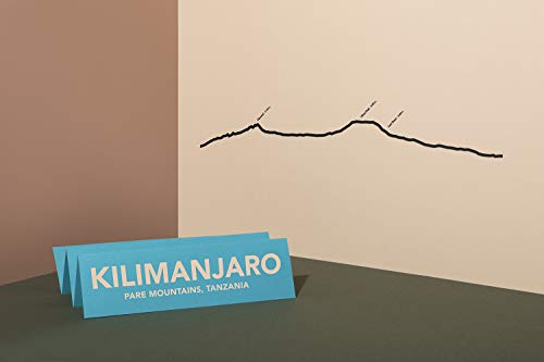 Silhouette Bergmassiv Kilimanjaro Tanzania aus Metall, Wanddekoration von The Line