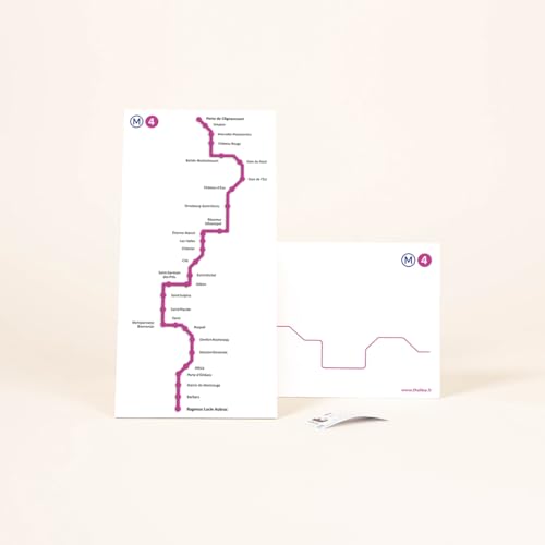The Line - Linie 4 – RATP – Wanddekoration – Skyline – 13 cm von The Line