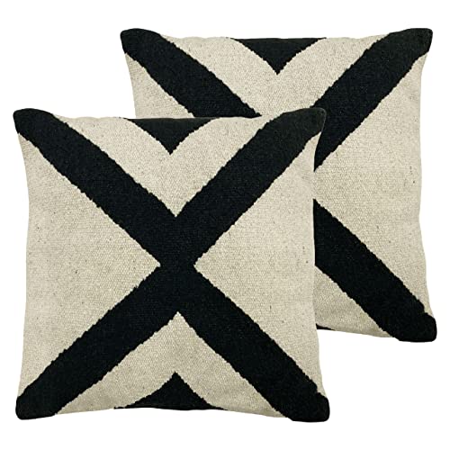 The Linen Yard Altai Polyester Filled Cushion Twin Pack, Cotton, Mono The Linen Yard Altai Polyester Filled Cushion Twin Pack, Cotton, Mono von The Linen Yard