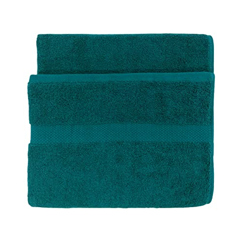 The Linen Yard Loft Badetuch, Teal, 70 x 130 cm von The Linen Yard