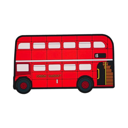 Kühlschrankmagnet, Motiv: roter Londoner Bus – kultiges britisches Souvenir, Geschenk für Erwachsene und Kinder von The London Toy Company