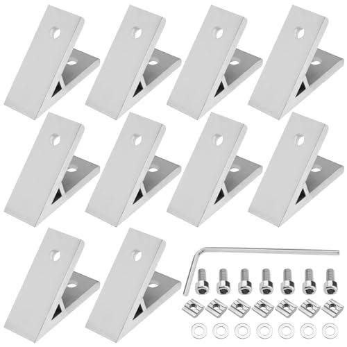 The Lord of the Tools 10Pcs 3030 Extrusion Corner Codes 45 Grad Aluminium Corner Bracket Profile Corner Connector Accessories for 3D Printers CNC Fräsmaschinen The Lord of the Tools 10Pcs 3030 Extrusion Corner Codes 45 Grad Aluminium Corner Bracket Profile Corner Connector Accessories for 3D Printers CNC Fräsmaschinen von The Lord of the Tools