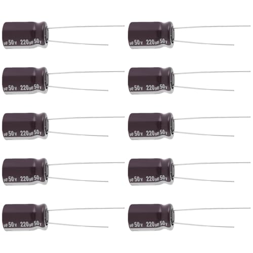 The Lord of the Tools 10 Stück 220UF 50V Radialkondensator UPW1H221MPD 16x10mm für Audio-Computer-Motherboards von The Lord of the Tools
