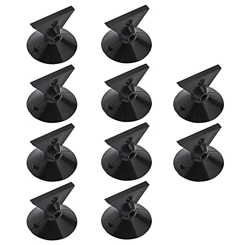 The Lord of the Tools 10er Pack Schwarz 30MM Durchmesser PVC Umgekehrtes Dreieck GU10 MR16 Lampenpicker Sauger von The Lord of the Tools