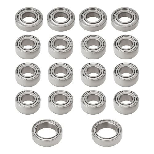 The Lord of the Tools 18-teiliges Kugellager-Set, Metalllager, Stahllager, kompatibel mit T-Amiya MB-01, 5 x 11 x 3 mm, 5 x 10 x 4 mm, 8 x 12 x 3,5 mm, silberfarben von The Lord of the Tools