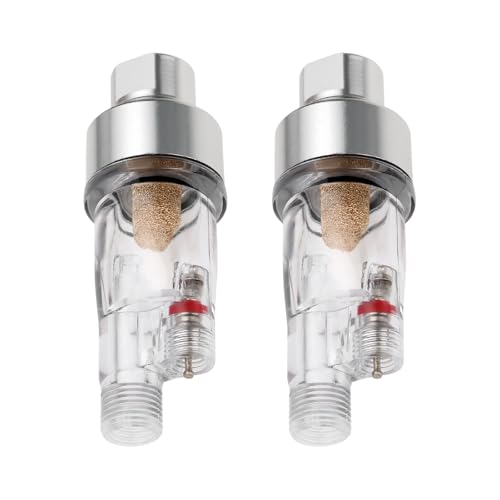 The Lord of the Tools 2 STK 1/8 Zoll BSP-Gewinde Mini-Spritzpistolenfilter Luftkompressor Wasser-Öl-Abscheider Inline-Airbrush-Spray für Alle Airbrushes mit 1/8 Zoll BSP-Gewinde 63 X 22,5 Mm von The Lord of the Tools