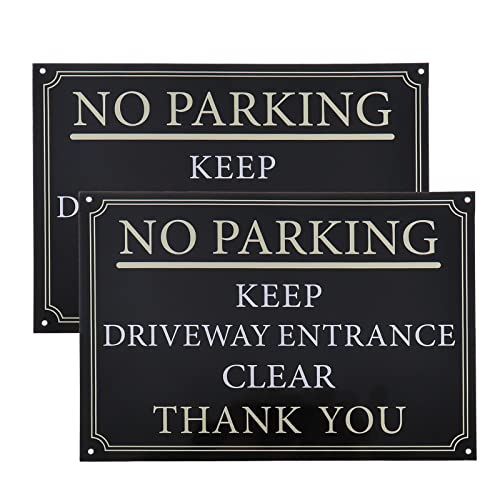 The Lord of the Tools 2 Stück Warnschilder No Parking Keep Driveway Eingang Clear Thank You Wasserdichte PVC-Schilder Sicherheitsschilder für Haus Shop Garten 297 x 210 mm von The Lord of the Tools