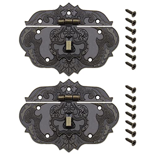 The Lord of the Tools 2 Stück antiker Haspenriegel Vintage Bronze Verschluss Schmuckschatulle Dekoratives Schloss mit Schrauben für Vintage Holzkiste Geschenkbox Weinbox Werkzeugkasten 9,6 x 7,2 cm The Lord of the Tools 2 Stück antiker Haspenriegel Vintage Bronze Verschluss Schmuckschatulle Dekoratives Schloss mit Schrauben für Vintage Holzkiste Geschenkbox Weinbox Werkzeugkasten 9,6 x 7,2 cm von The Lord of the Tools